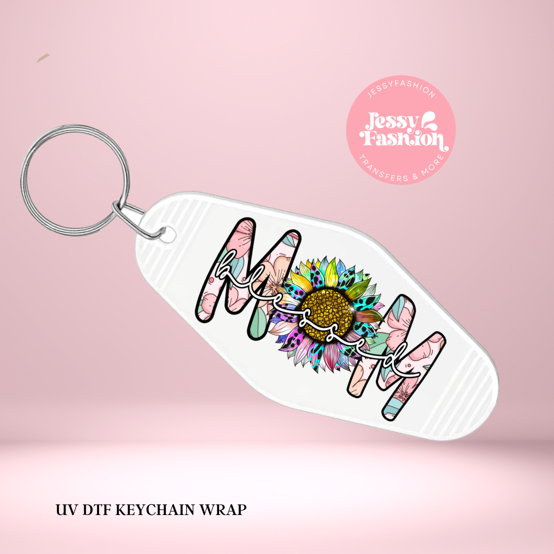 Blessed Mom Keychain Decal