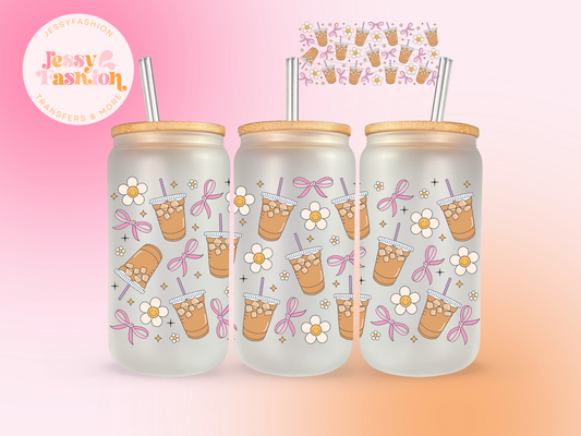 Iced Coffee Girly UV  DTF WRAP