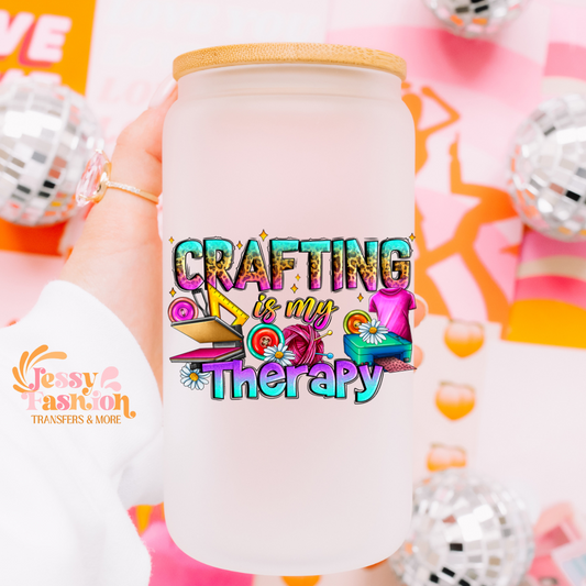 Crafting is my therapy UV DTF Decal (Copy)