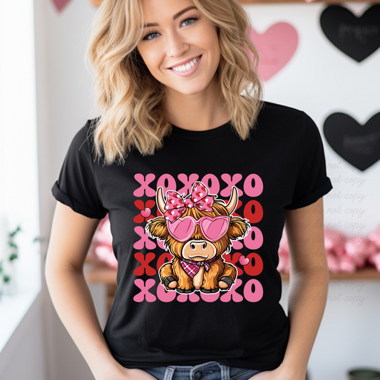 Cute Valentines cow Dtf Shirt Transfer