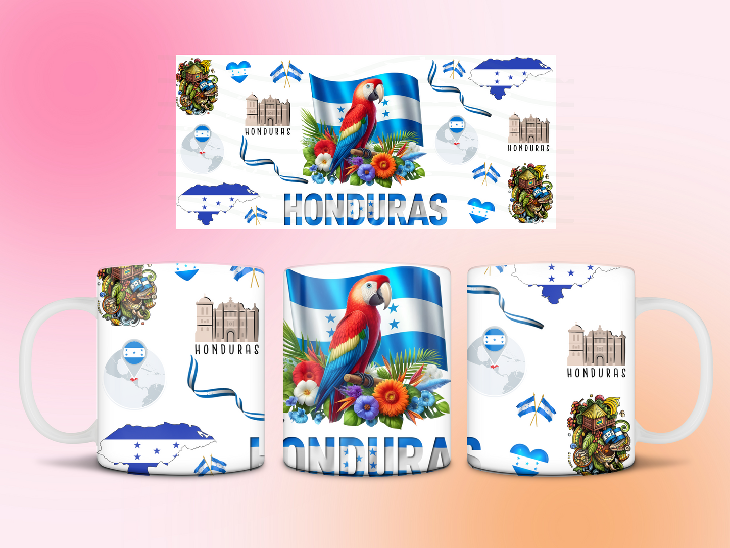 Honduras mug 11oz Sublimation transfer