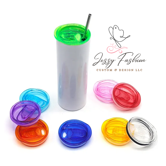 Individual colored tumblers lids