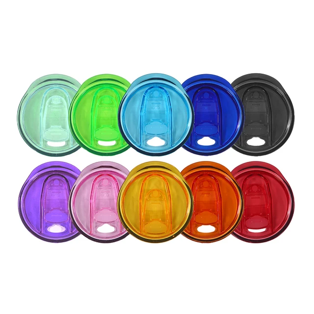 Individual colored tumblers lids