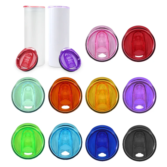 Individual colored tumblers lids