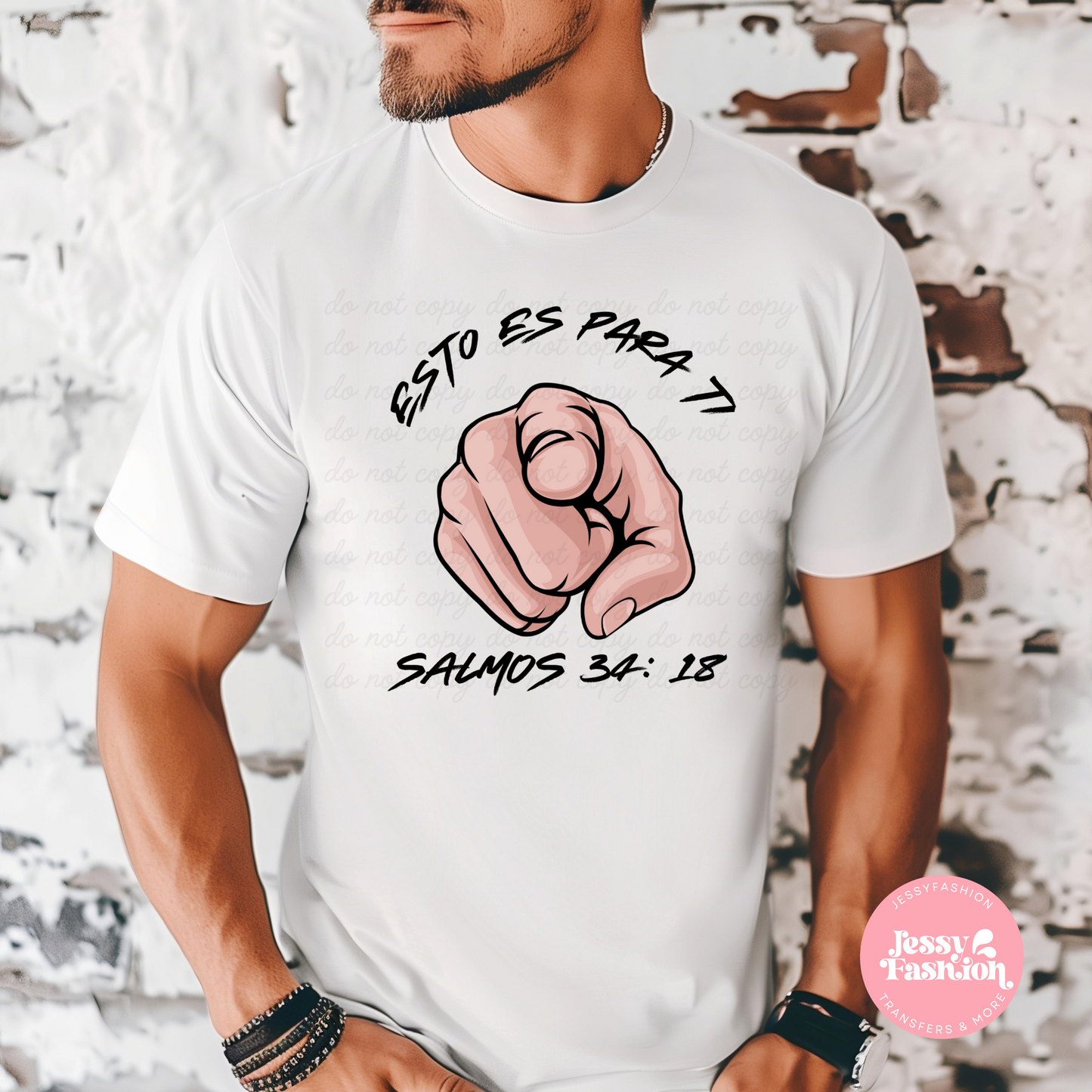 Esto es para ti! Salmos 34:18 DTF Shirt Transfer