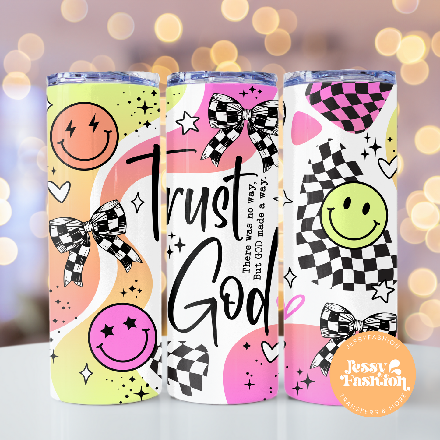 Trust God smile face Tumbler