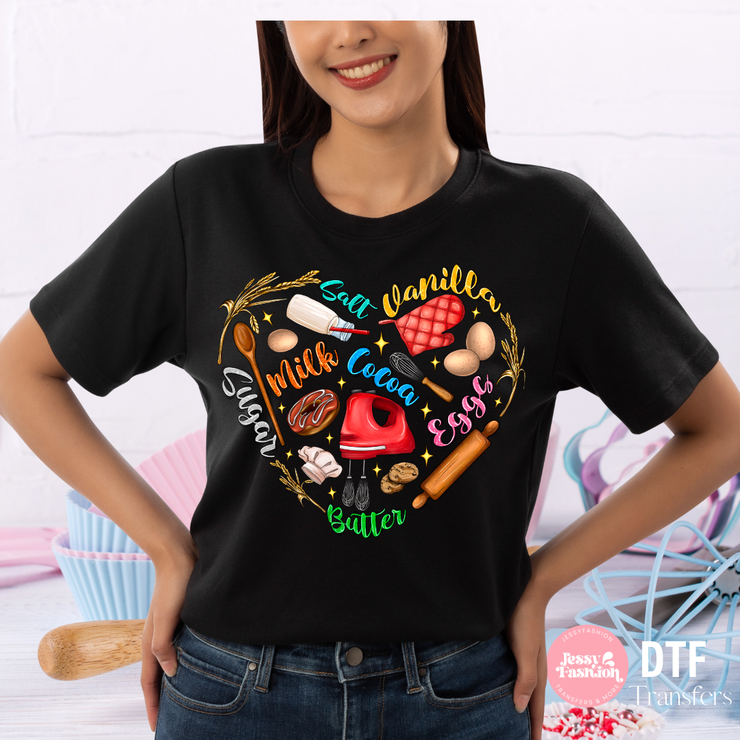 Baker ingredients DTF Shirt Transfer