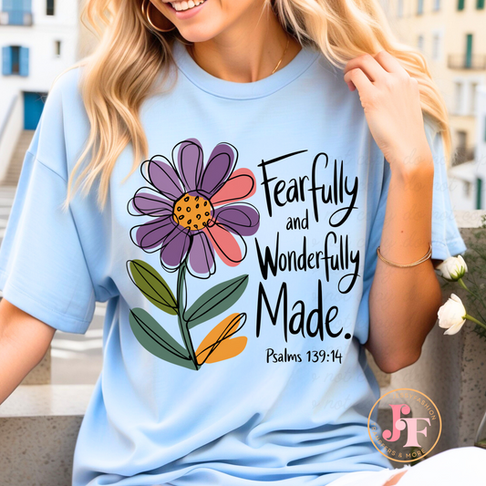 Fearfully and Wonderfully Made DTF Shirt Transfer