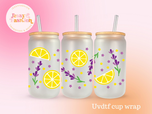 Lavender and Lemon UV DTF CUP WRAP