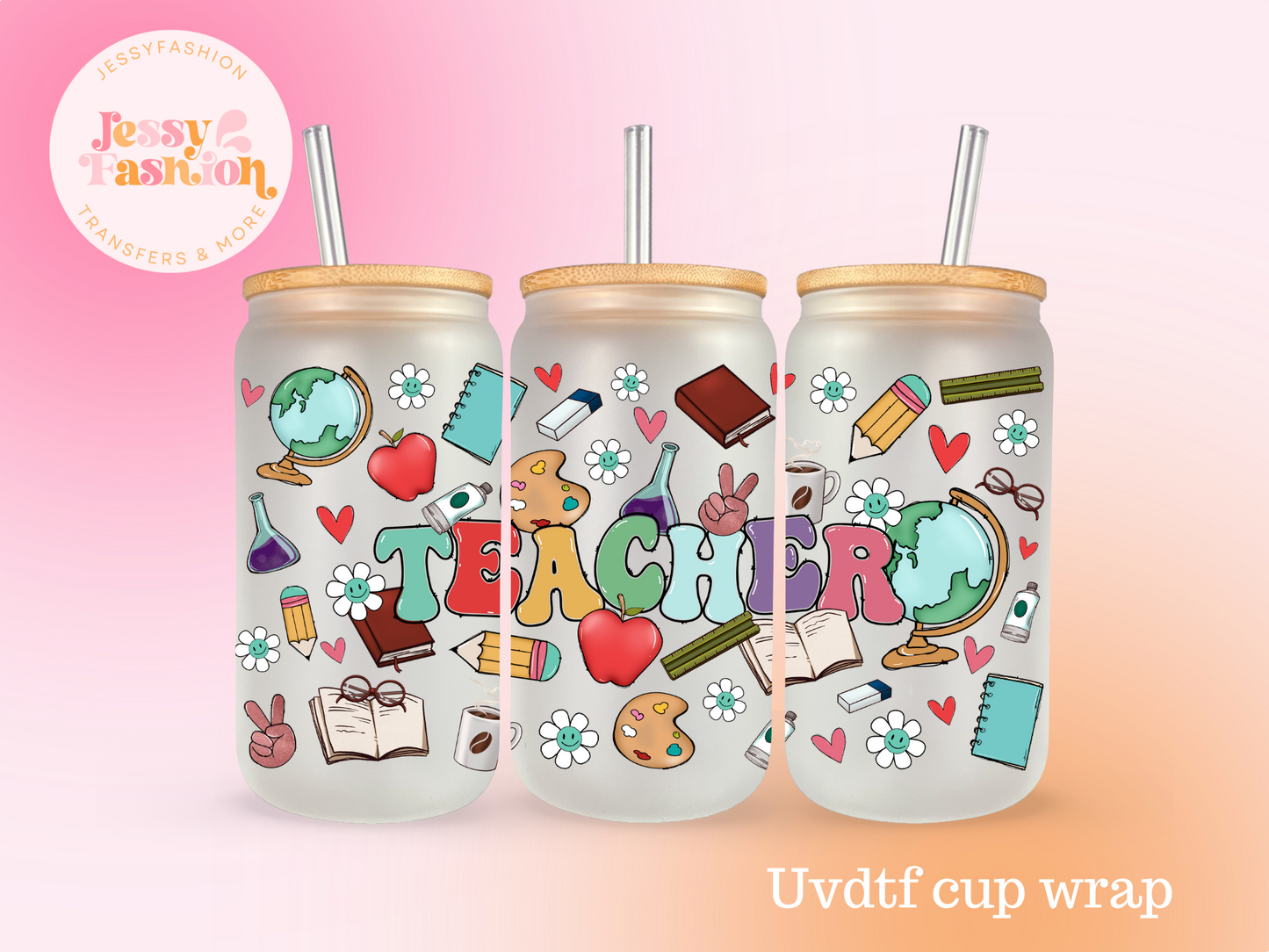 Teacher Tools UV DTF CUP WRAP