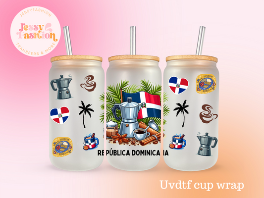 República Dominicana UV DTF CUP WRAP