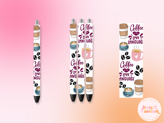 Coffee is my love Language PEN WRAP UV