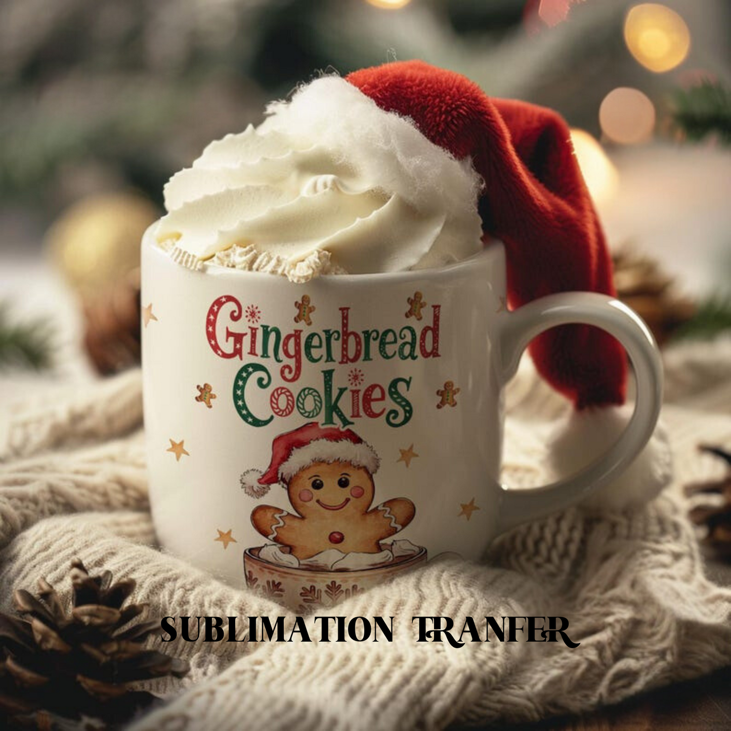 Gingerbread Cookies recipe mug 11oz Sublimation transfer