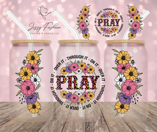 Pray glass can cup