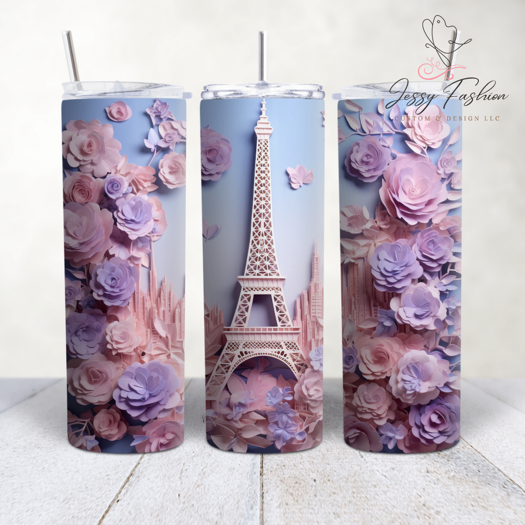 3D Eiffel Paris Tumbler