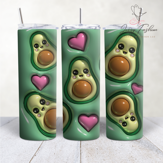 Inflated 3D Cute Avocado Tumbler