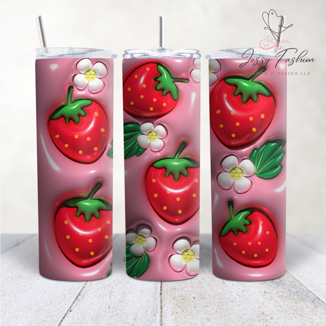 Inflated Strawberries Tumbler