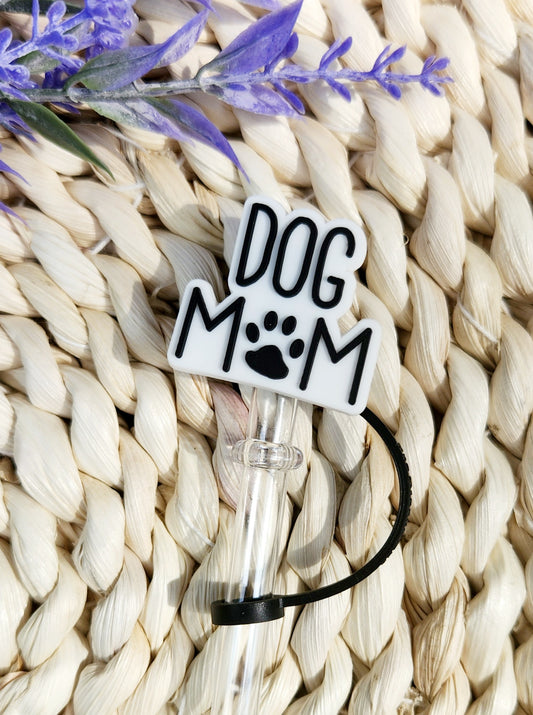 Dog Mom Straw Cover