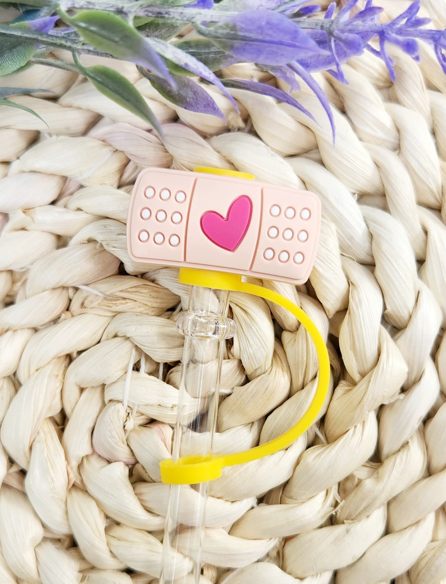 Love nurse bandage Straw Cover