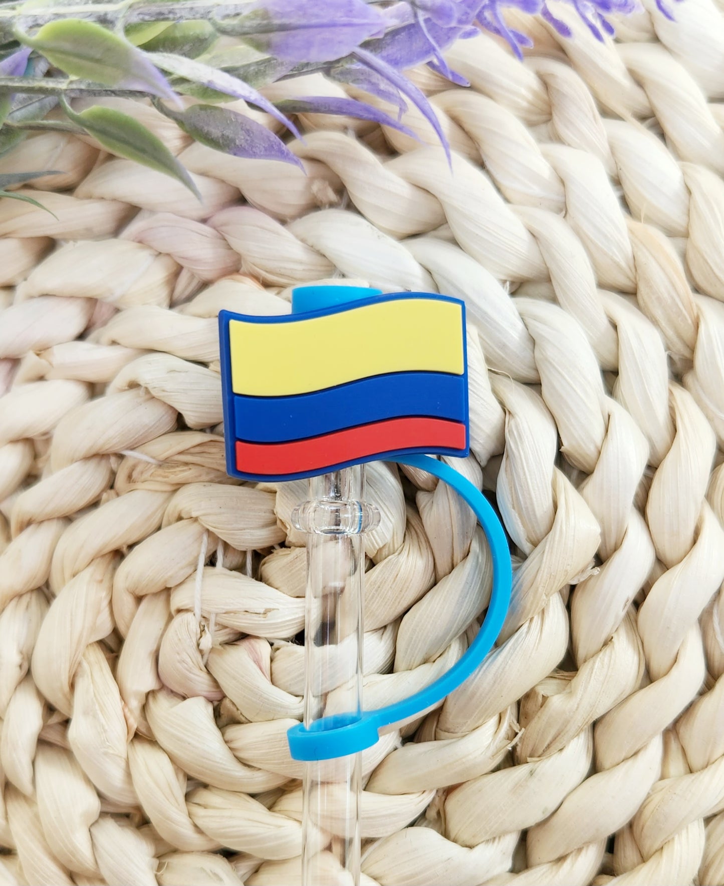 Bandera Colombia Straw Cover