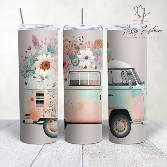 Adventure Floral VW Tumbler