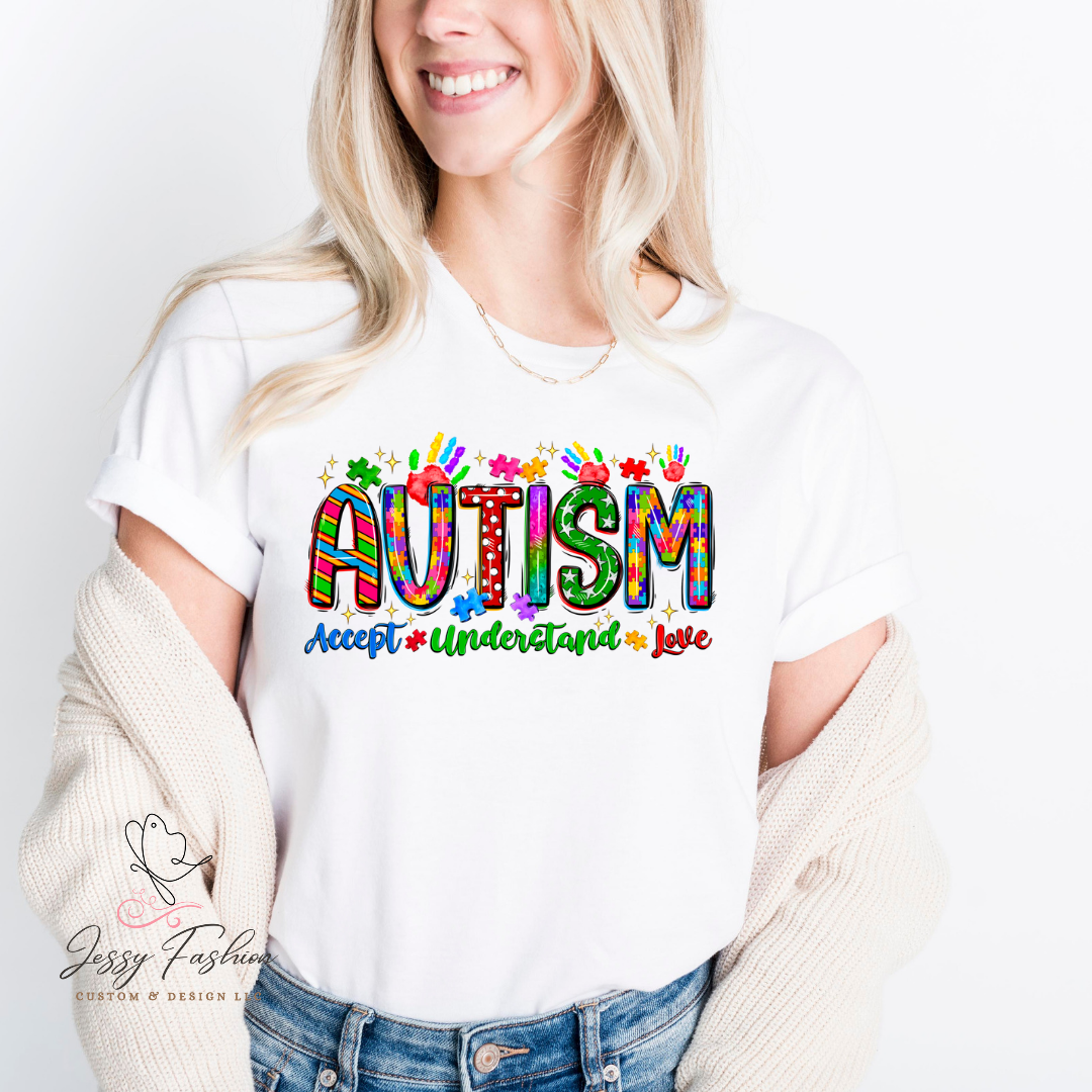 Autism Accept Understand Love DTF transfer