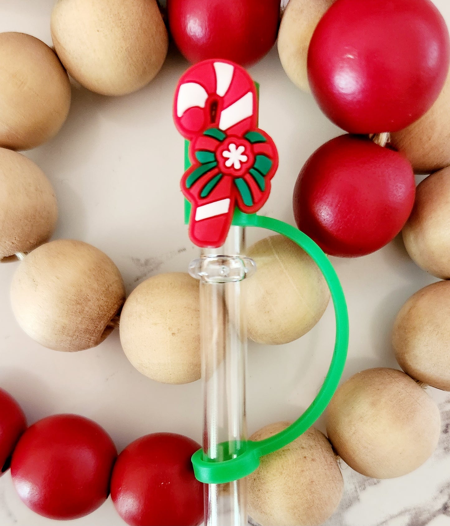 Candy Cane Straw Cover