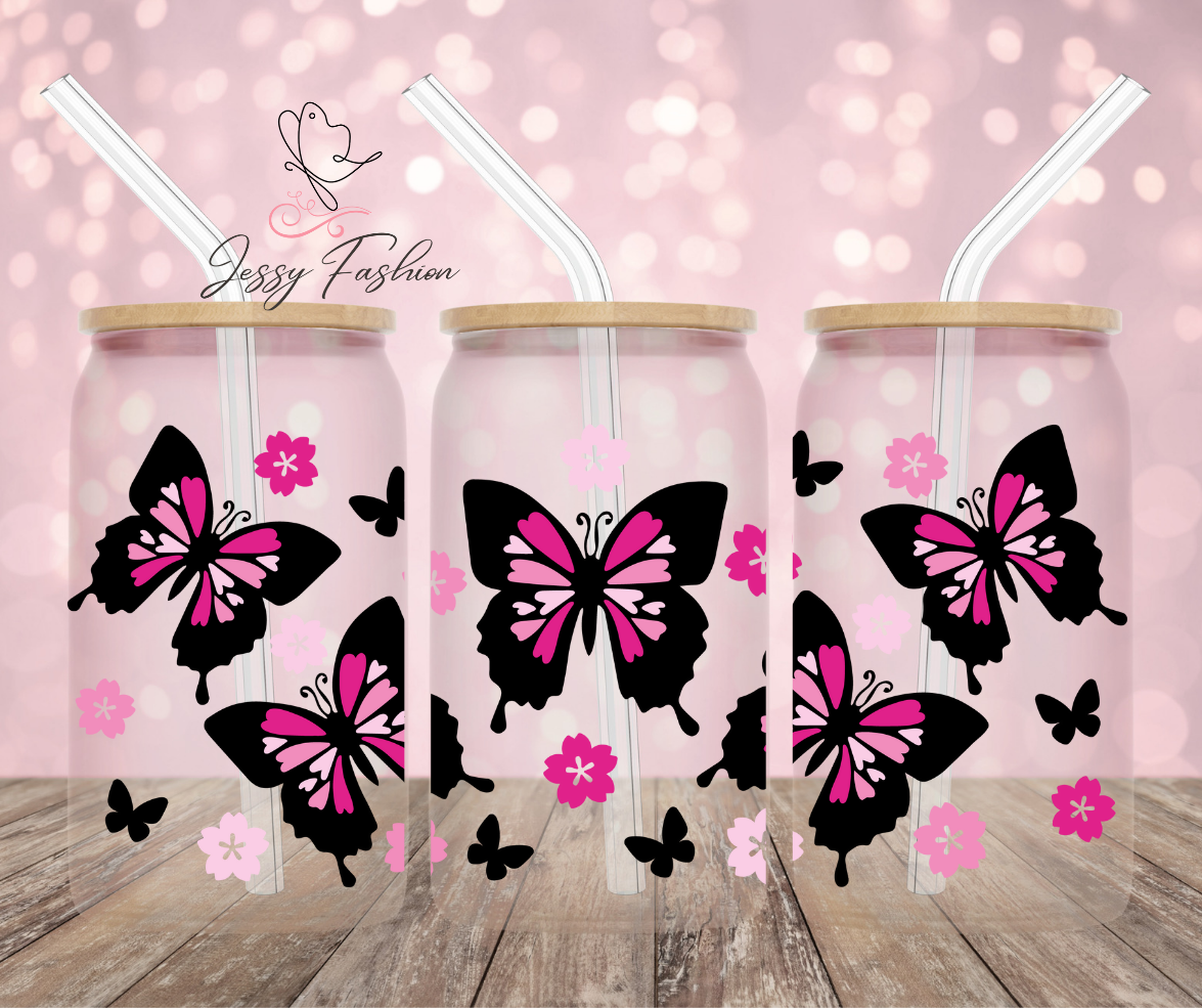 Butterflies UV DTF Cup wrap