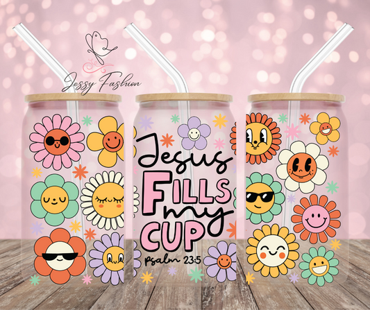 Jesus Fills my cup UV DTF Cup wrap