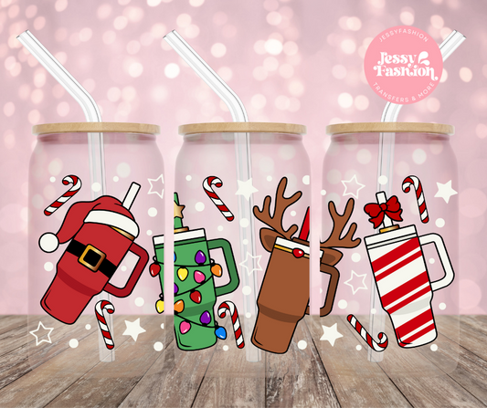 Cute Christmas cups obsessed UV DTF Cup wrap