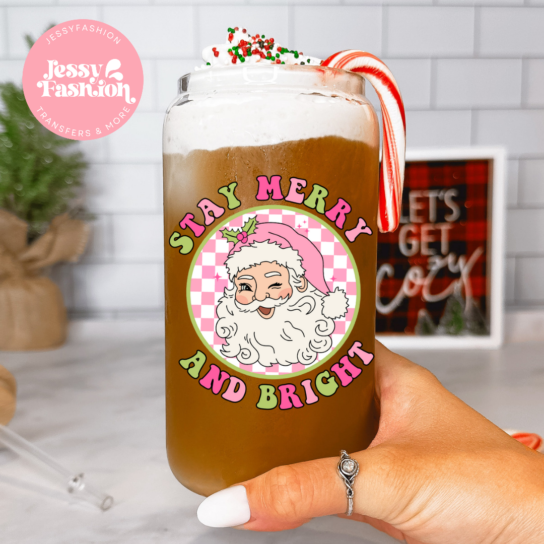 Stay Merry and Bright UV DTF Decal