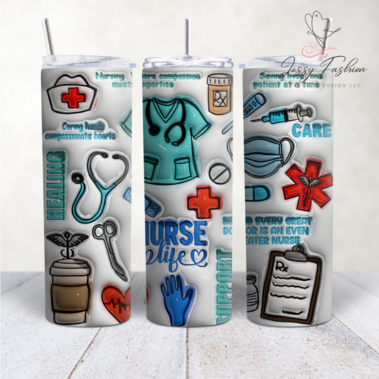 Nurse life inflated sublimation transfer