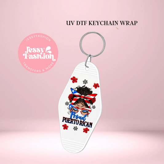 Puertorican Girl Keychain Decal