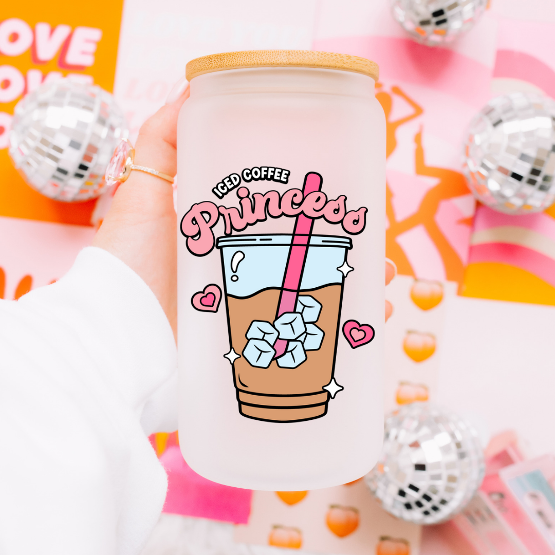 Iced Coffee Princess UV DTF Decal