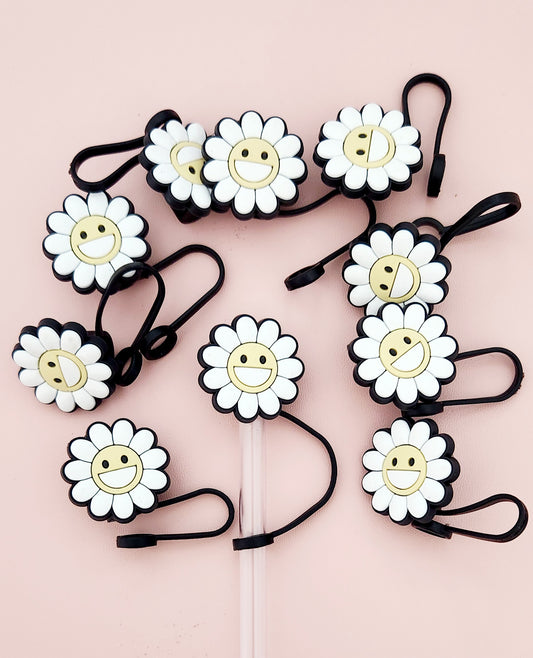 Smiling Flowers Straw Cover