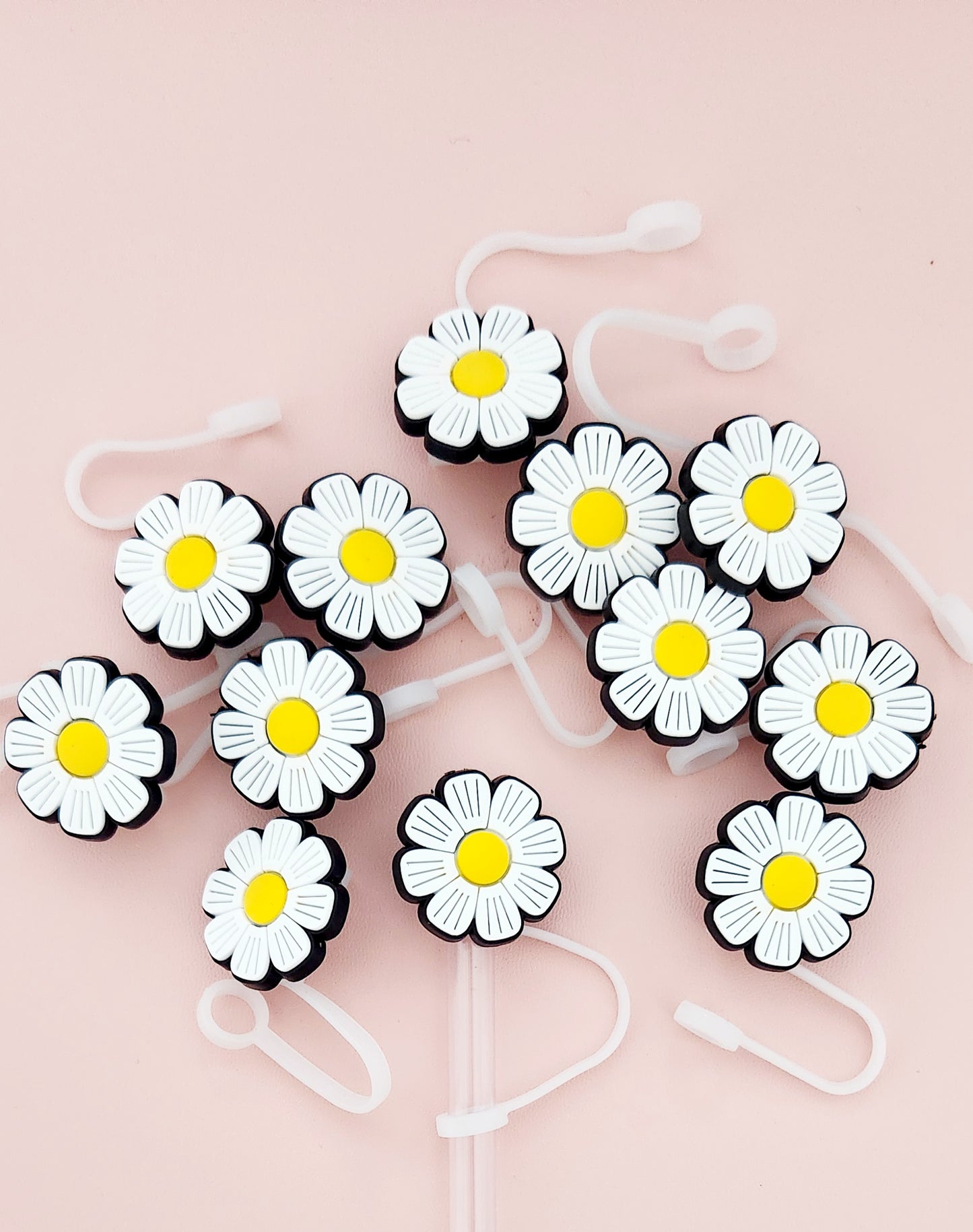 Daisy Retro flower Straw Cover