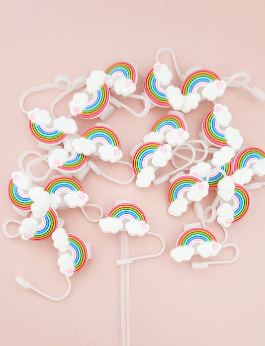 Pretty Rainbow Straw Cover