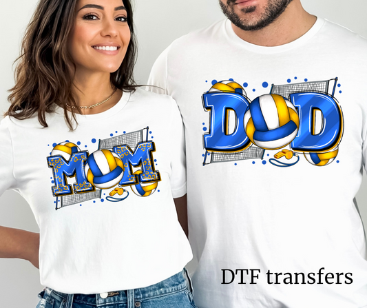 Volleyball Mom or Dad DTF transfer