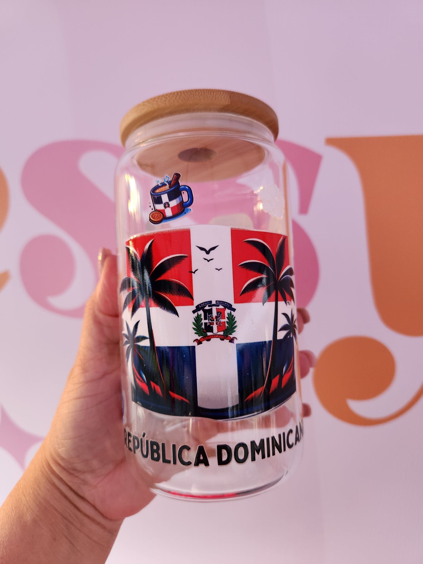 República Dominicana Glass can