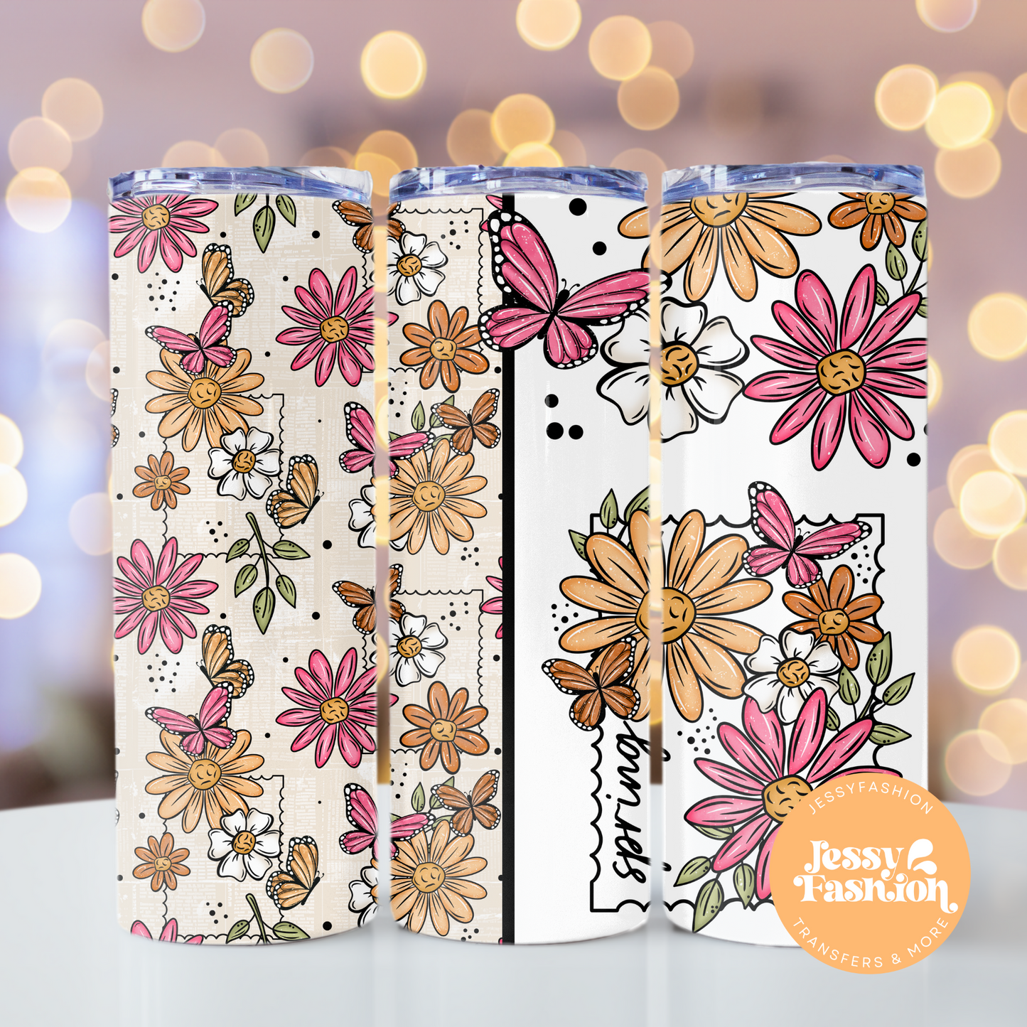 Floral spring butterflies Tumbler