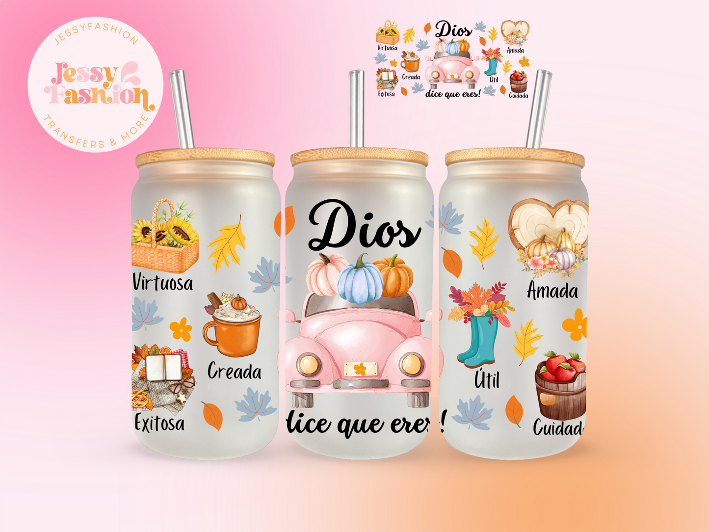 Dios dice que eres (Otoño edición especial) UV DTF CUP WRAP