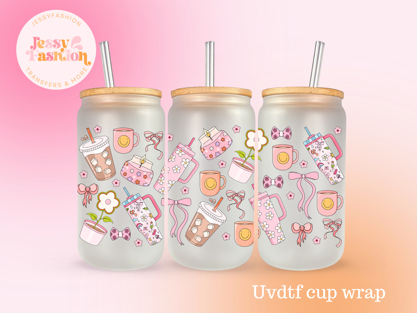 Girly Things UV DTF CUP WRAP