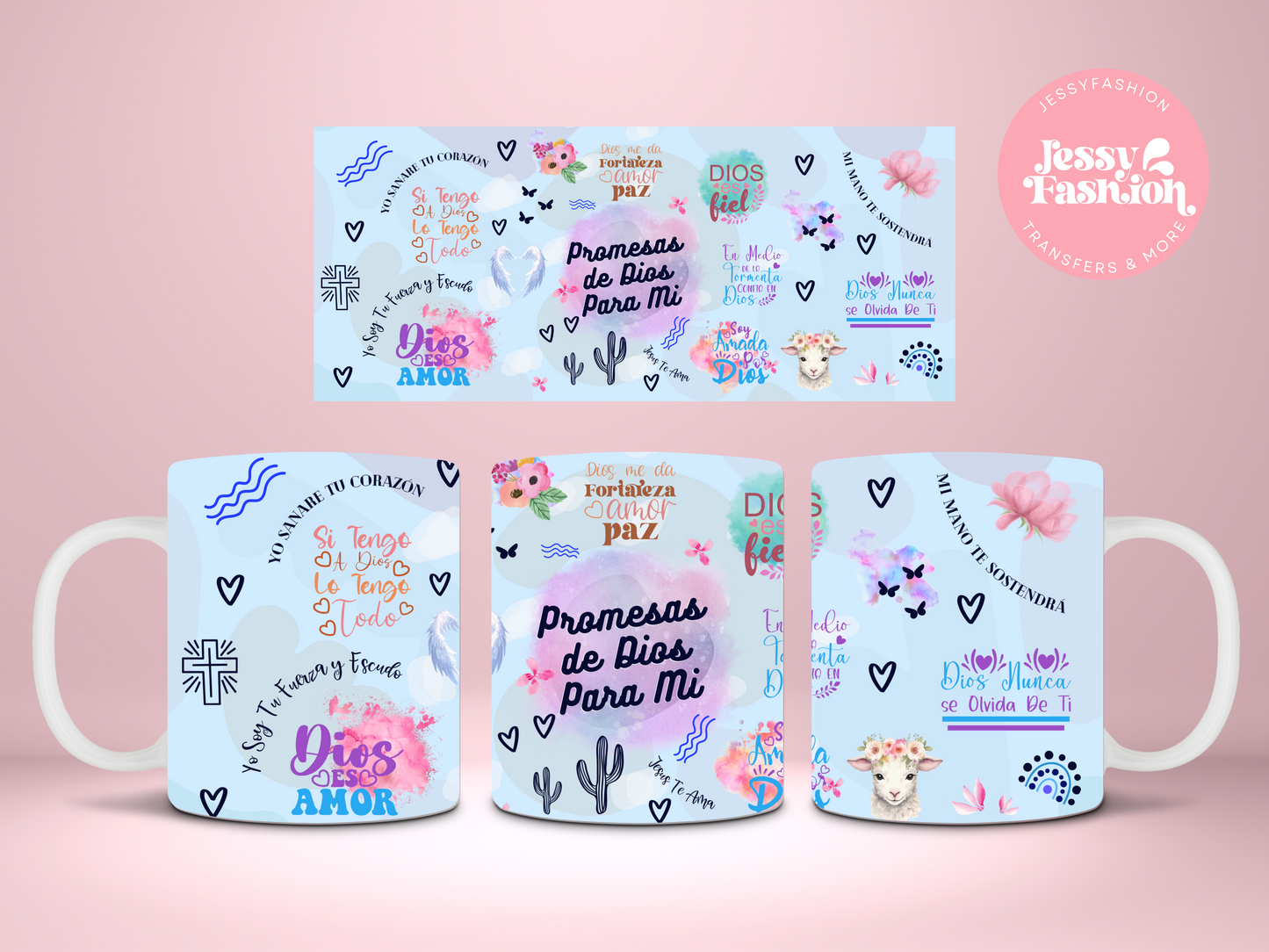 Promesas de Dios para mi mug Sublimation transfer