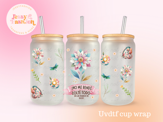 No me rendí...UV DTF CUP WRAP