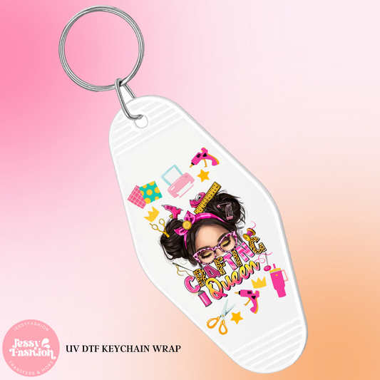 Crafting Queen Keychain Decal