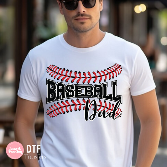 Baseball Dad DTF Shirt Transfer