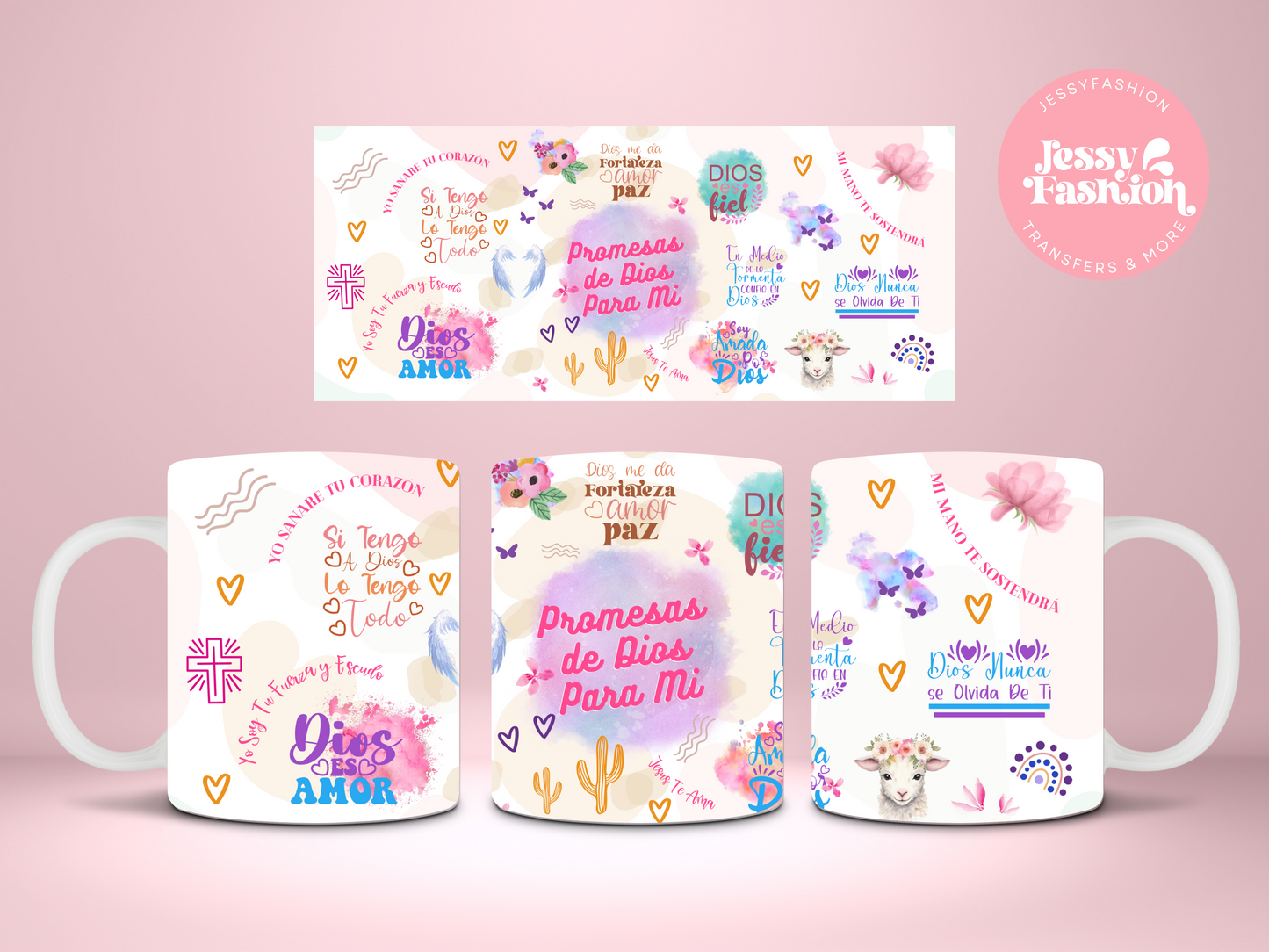 Promesas de Dios para mi mug Sublimation transfer