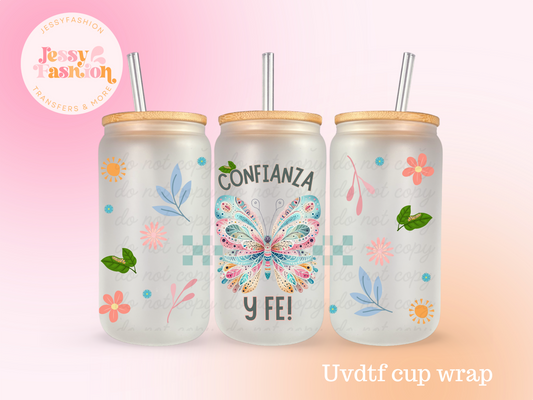 Confianza y Fe UV DTF CUP WRAP