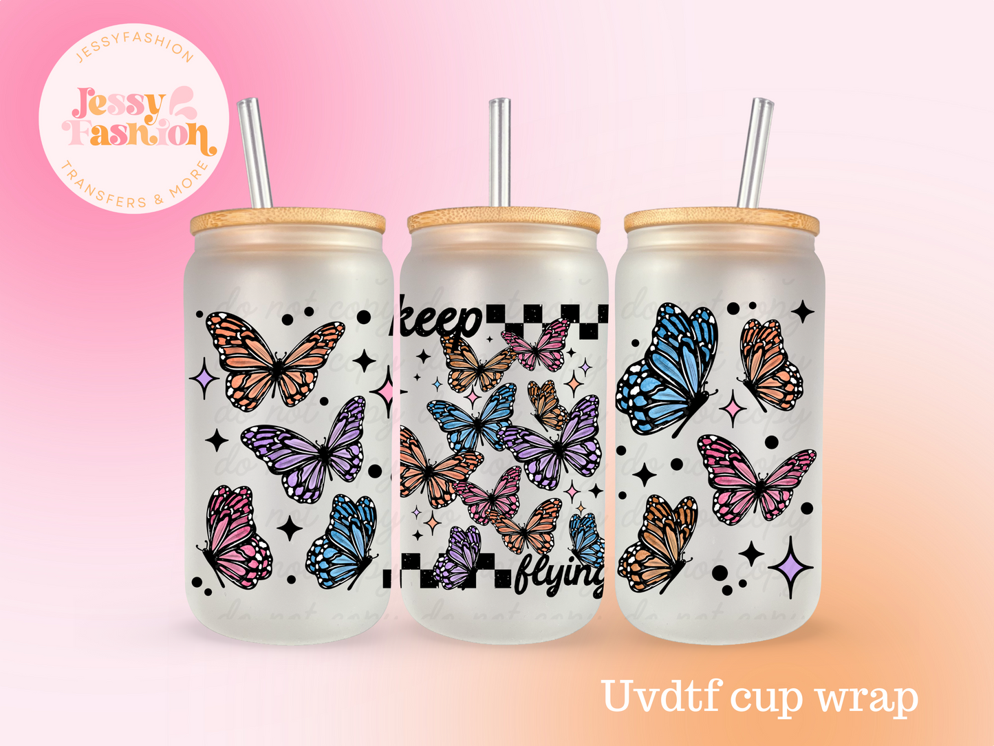 Keep Flying UV DTF CUP WRAP