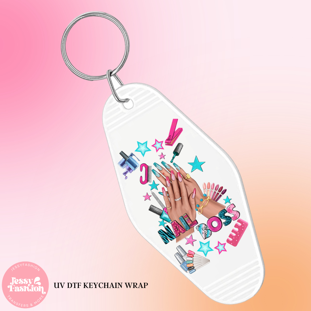 Nail Boss Keychain Decal